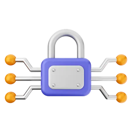 Protection de sécurité par cadenas  3D Icon