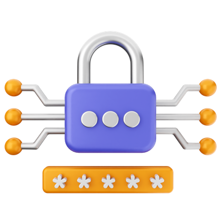 Protection de sécurité par cadenas  3D Icon