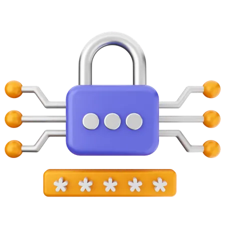 Protection de sécurité par cadenas  3D Icon