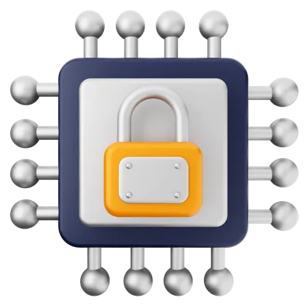 Protection de sécurité par cadenas  3D Icon