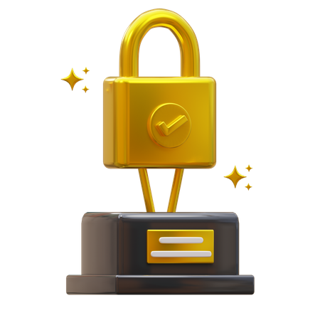 Trophée cadenas  3D Icon