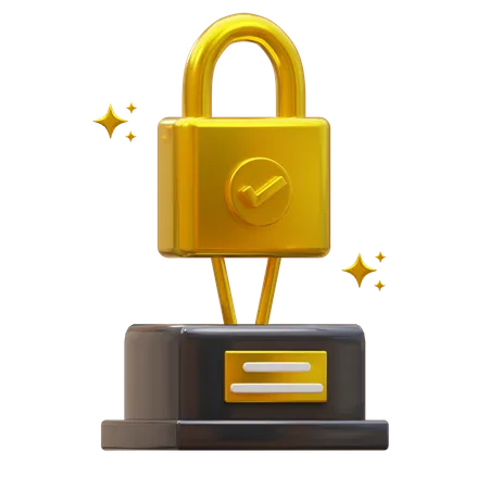 Trophée cadenas  3D Icon