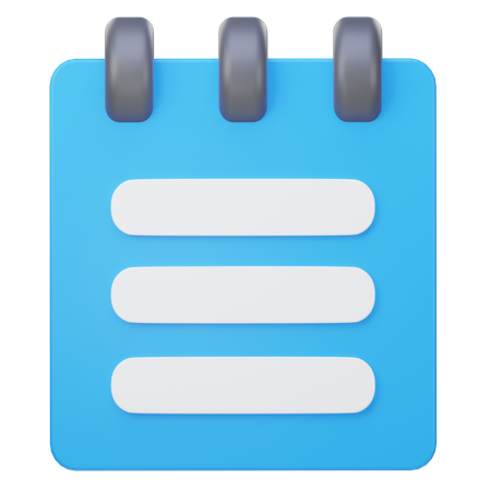 Caderno  3D Icon