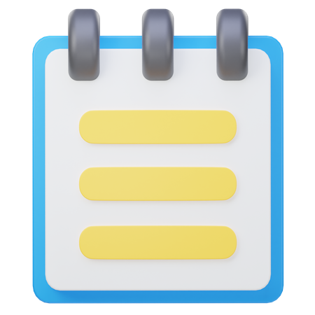 Caderno  3D Icon