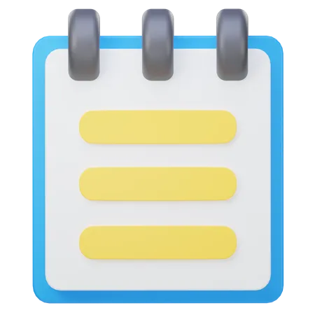 Caderno  3D Icon