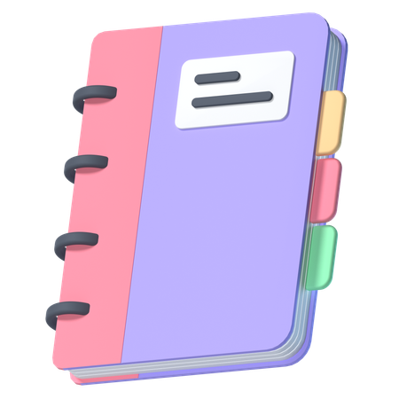 Caderno  3D Icon