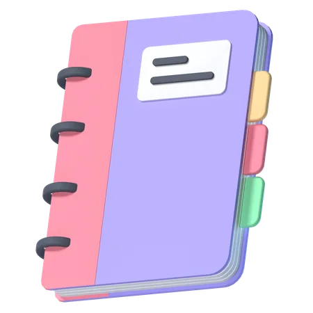 Caderno  3D Icon