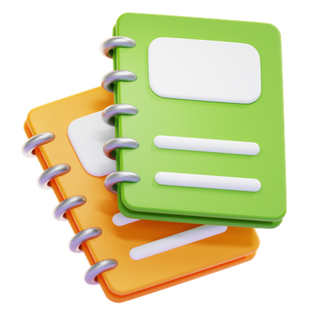 Caderno  3D Icon