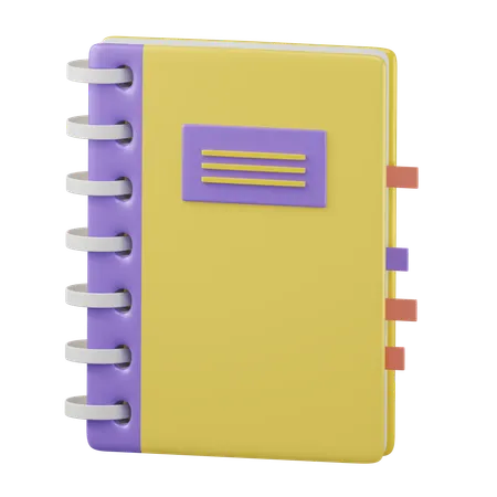 Caderno  3D Icon