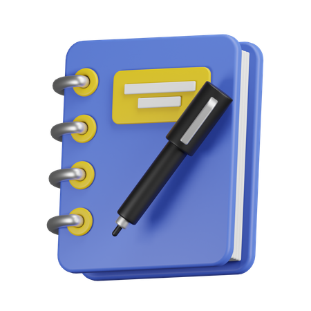 Caderno  3D Icon