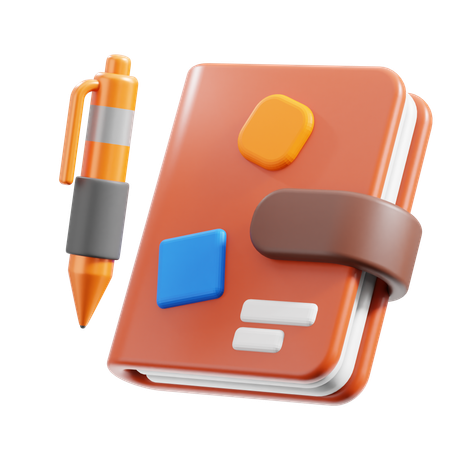 Caderno  3D Icon