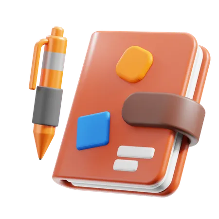 Caderno  3D Icon