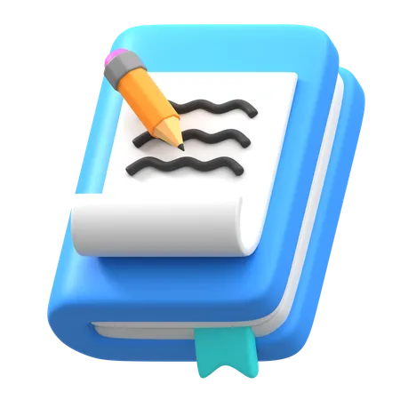 Caderno  3D Icon