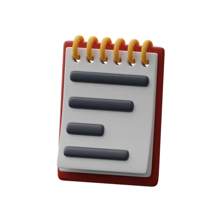 Caderno  3D Icon