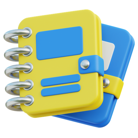 Caderno  3D Icon