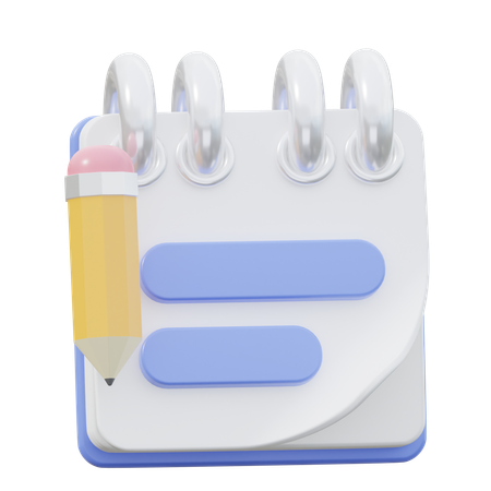 Caderno  3D Icon