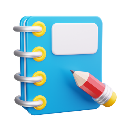 Caderno  3D Icon