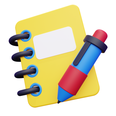 Caderno  3D Icon