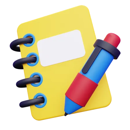 Caderno  3D Icon