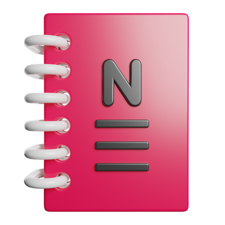 Caderno  3D Icon