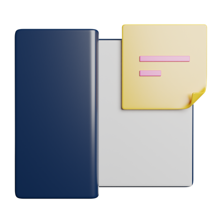 Caderno  3D Icon