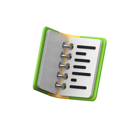 Caderno  3D Icon