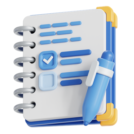 Caderno  3D Icon