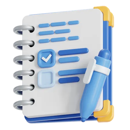 Caderno  3D Icon