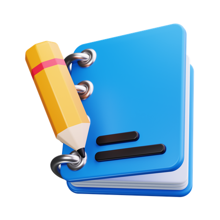 Caderno  3D Icon