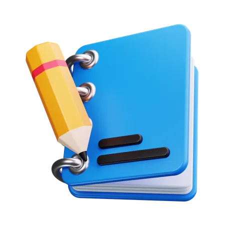 Caderno  3D Icon