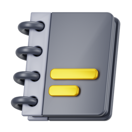 Caderno  3D Icon