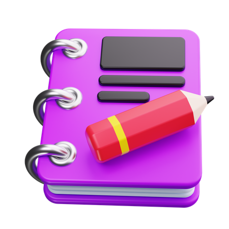 Caderno  3D Icon