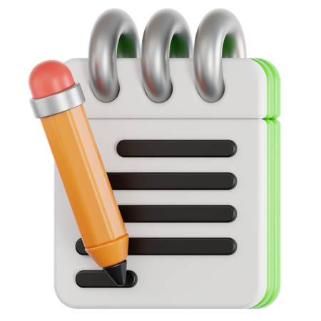 Caderno  3D Icon