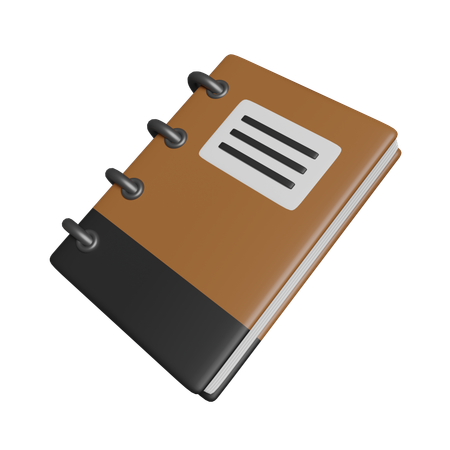 Caderno  3D Icon