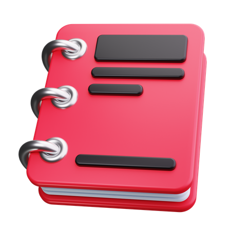 Caderno  3D Icon