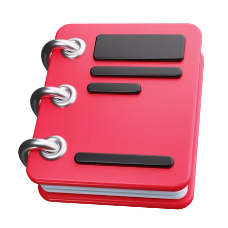 Caderno  3D Icon