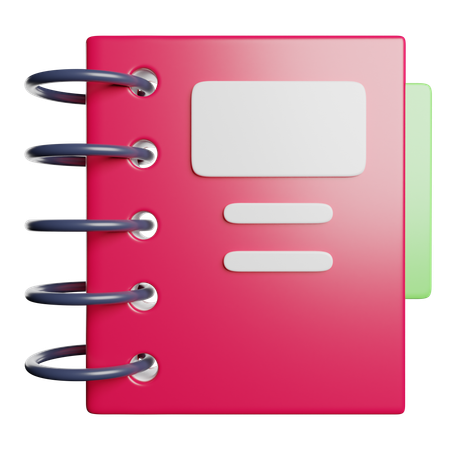 Caderno  3D Icon