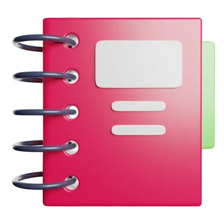 Caderno  3D Icon