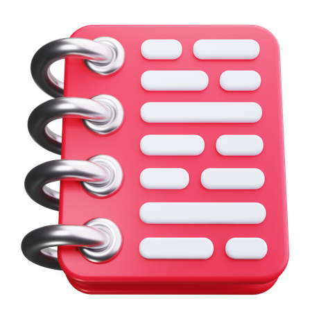 Caderno  3D Icon