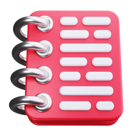 Caderno  3D Icon