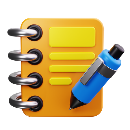 Caderno  3D Icon