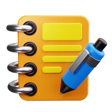 Caderno  3D Icon