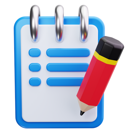 Caderno  3D Icon