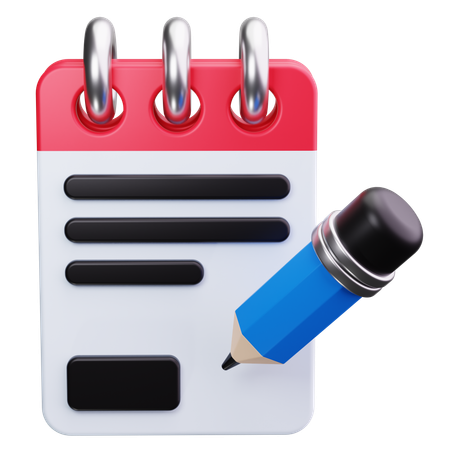 Caderno  3D Icon