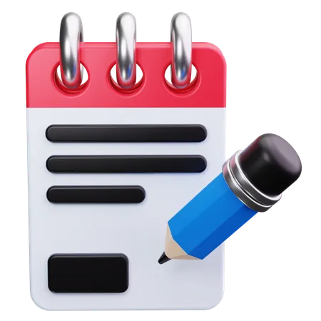 Caderno  3D Icon