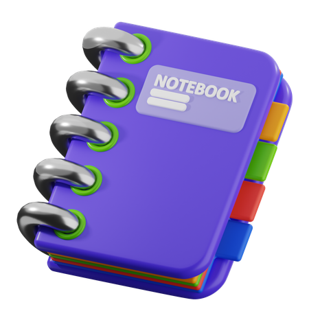 Caderno  3D Icon