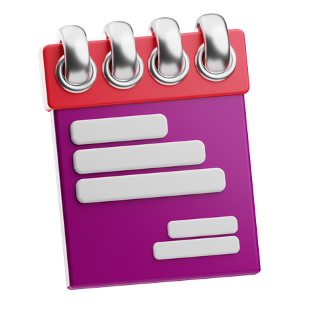 Caderno  3D Icon