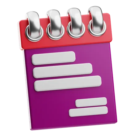 Caderno  3D Icon