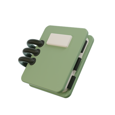 Caderno  3D Icon