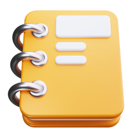 Caderno  3D Icon